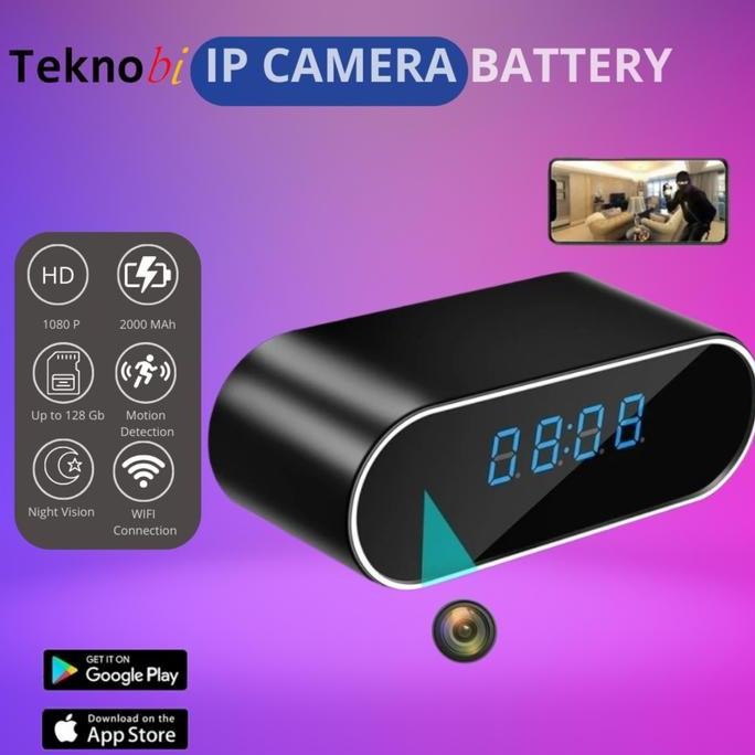 diskon spy cam wifi wireless cctv mini - smart ip kamera jam sensor gerak android