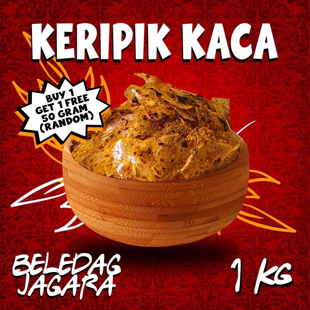 

Jagara - Cemilan Keripik Kaca Pedas Daun Jeruk 1Kg Bumbu Melimpah Khas Jagara Beledag