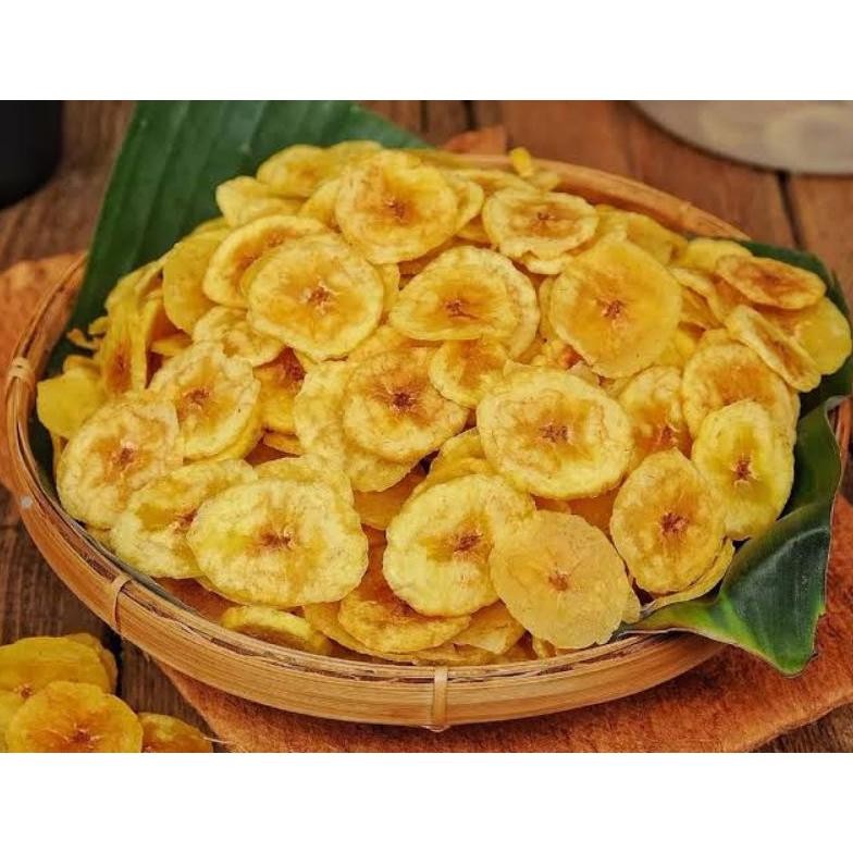 

1Kg Keripik Pisang Koin Manis Dibalut Lelehan Gula Pasir Premium Cemilan Keripik Pisang Nangka