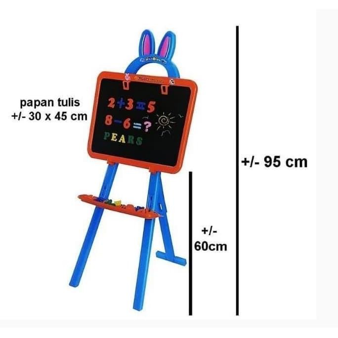 

Promo / Terlaris Mainan Anak Learning Easel 3 In 1 Papan Tulis Magnet Black White Board Toys Terbaik
