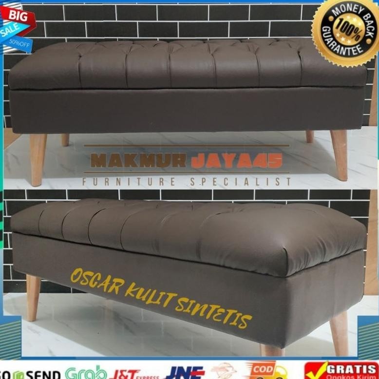 Sale Promo - Sofa Bench Oscar / Stool / Sofa Minimalis 1 Set / Bahan Oscar Kulit Kualitas Premium