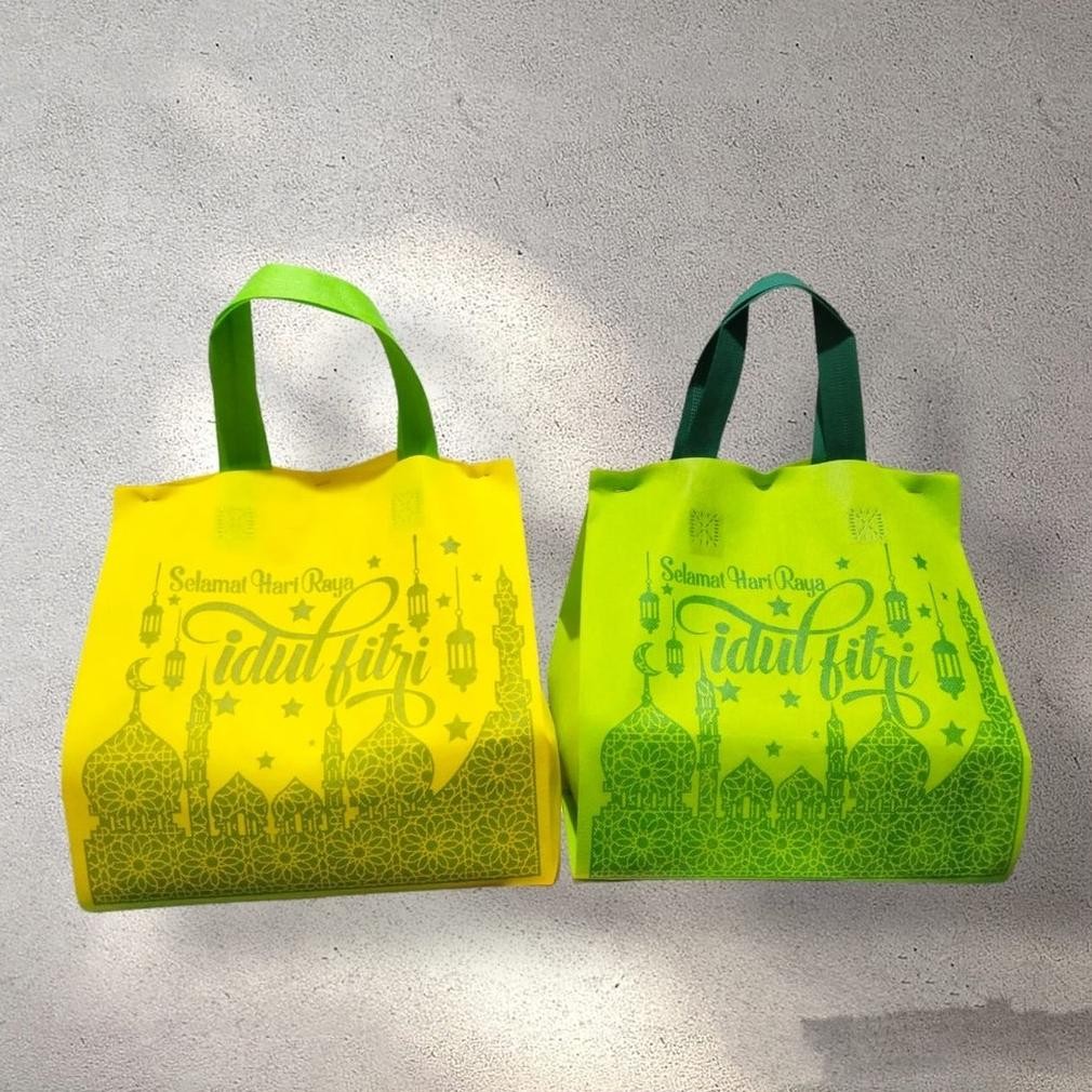 Of14 AZQ-16 Goodie bag Idul Fitri series 2024 [LUSINAN 12 PCS]- Goodie bag Idul Fitri -Tas hampers L