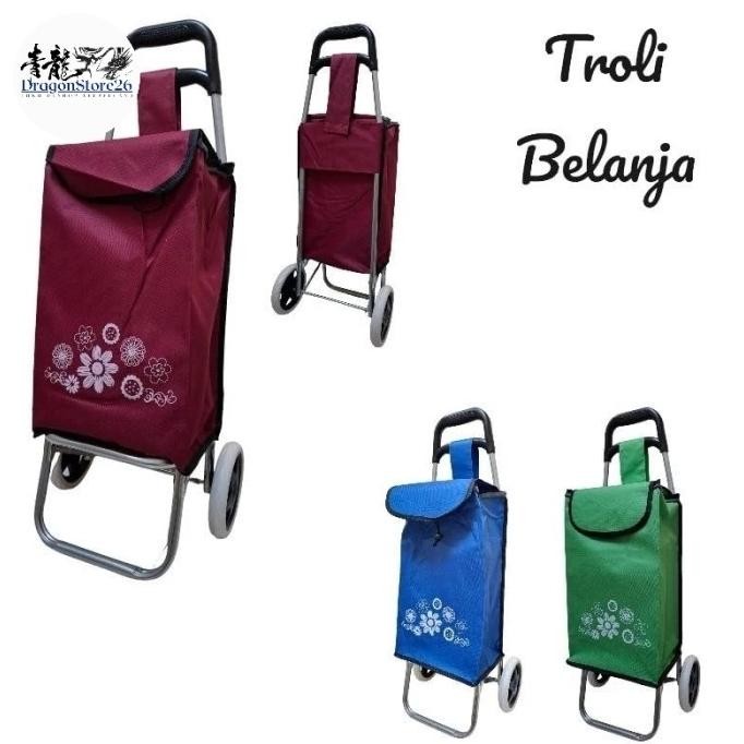ready Troli Roda Minimalis Trolley Bag Folding Portable / Tas Belanja dan Troli Belanja / Troli Bela
