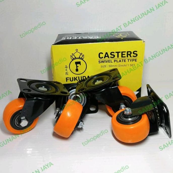 ready RODA CASTER 2" HIDUP FUKUDA & RODA CASTER 2" HIDUP+REM FUKUDA