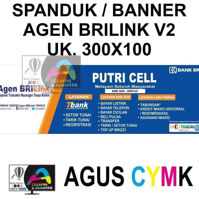 ready SPANDUK / BANNER AGEN BRILINK V2 UK. 300X100