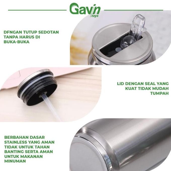 Beer Can - Botol Minum Tumbler Stainless 500Ml Insulated Bottle 500 Ml