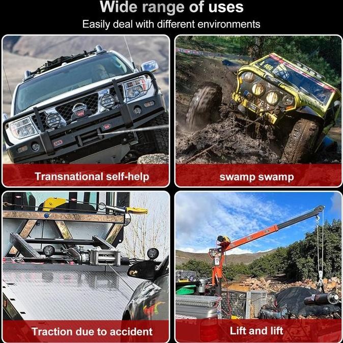 ready winch mobil offroad 12volt 4500lbs katrol listrik 10M Electric Hoist Crane