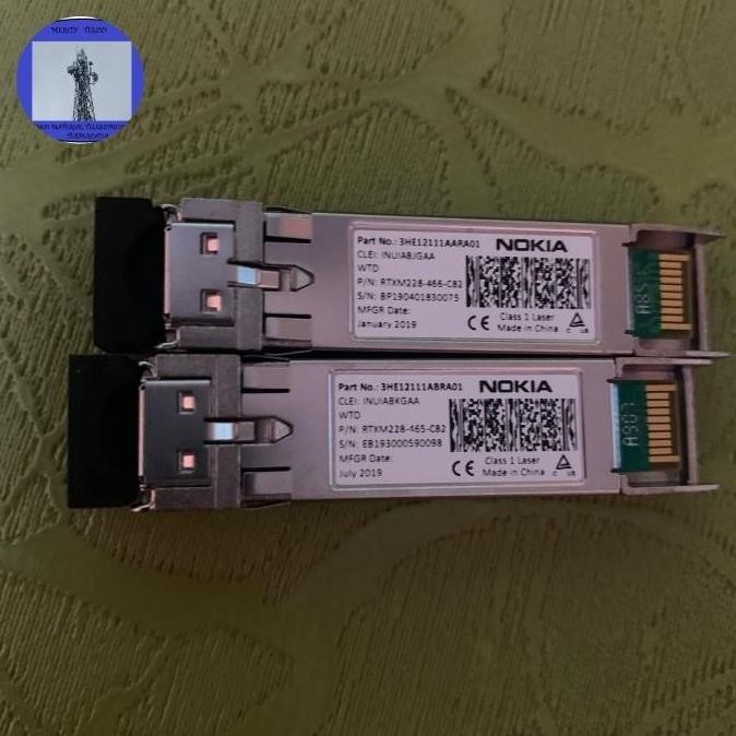 Sfp+ Bidi 10G 20Km Nokia Sepasang Support Mikrotik Dan Switch Lainnya New Stok