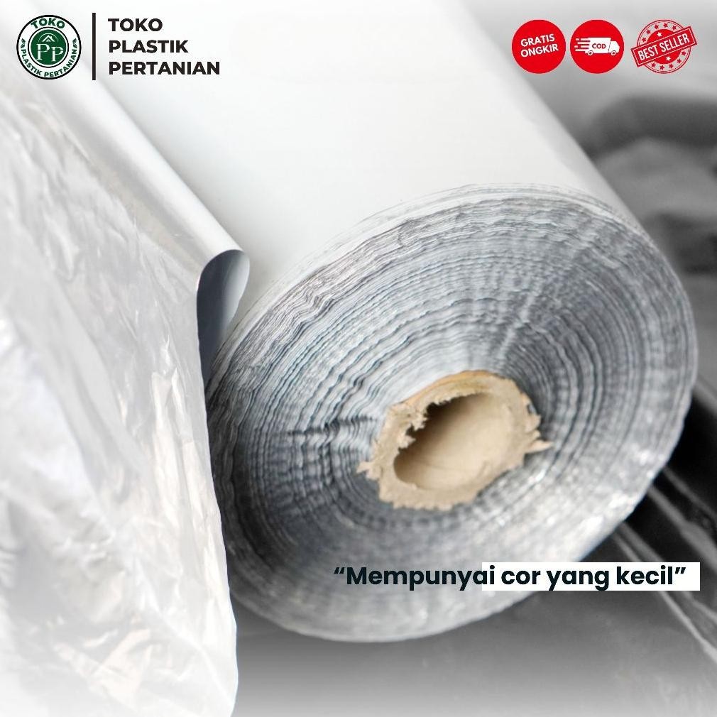 Plastik Mulsa Perak 1 Roll 8 Kg Mulsa Grenjeng Lebar 80 Cm Terbaik