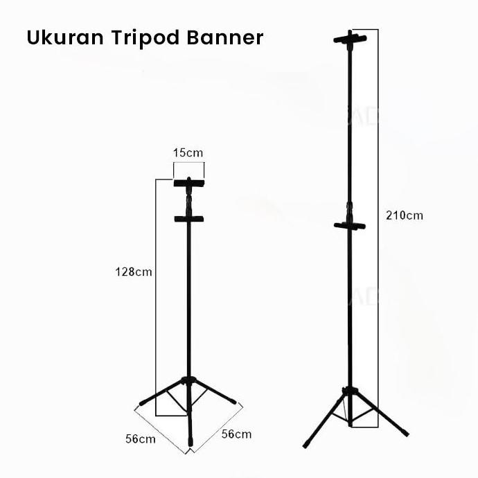 ready Tripod Standing Banner 2 Sisi - BESI Standing Banner Tiang Promosi