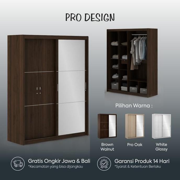 Pro Design Texas TXWD 160 SSL Lemari Pakaian  Pintu Sliding