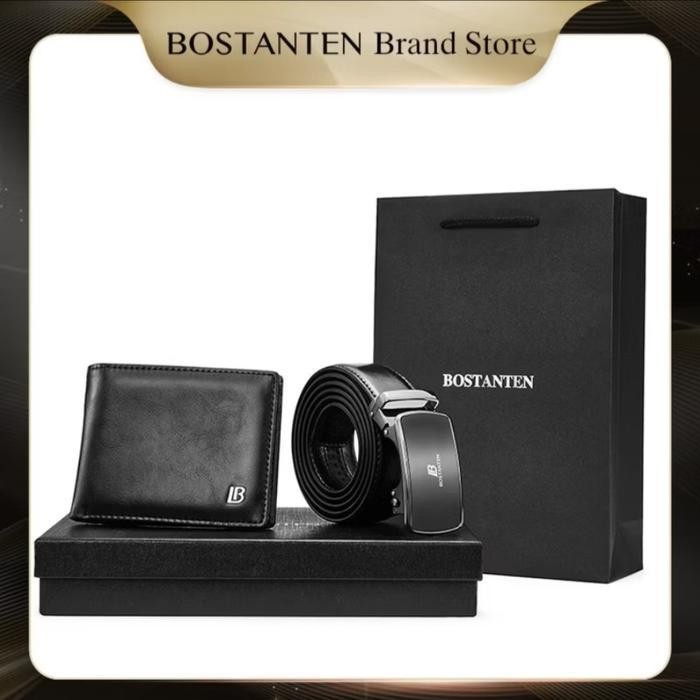 AB BOSTANTEN set kombinasi DOMPET PU dan ikat pinggang