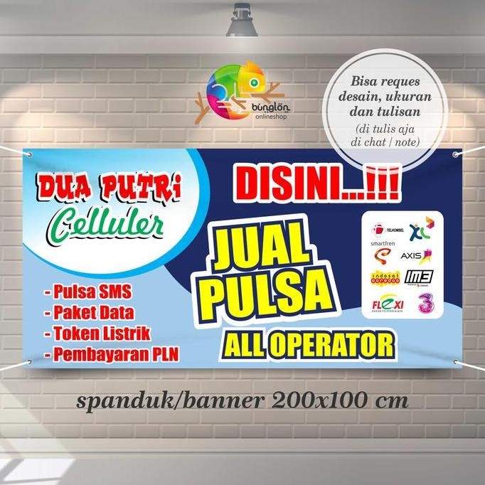 ready Spanduk, Banner Jual Pulsa All Operator