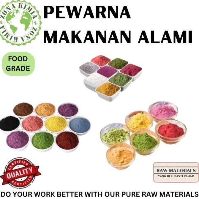 

LM 10gr Bubuk Pewarna Makanan Alami / Organik Pure Colouring Natural Powder Food Grade / Pewarna Makanan Alami 10gr