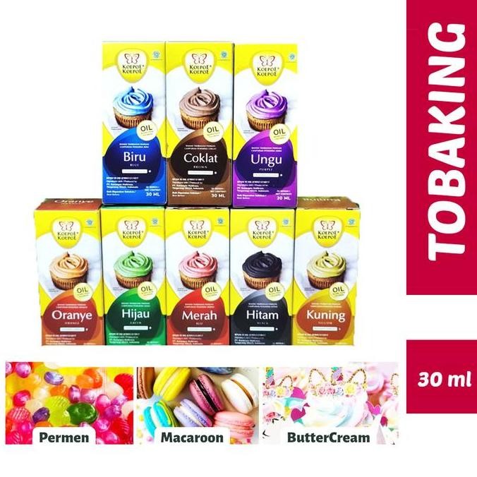 

LM Pewarna Makanan Oil Based Koepoe 30ml Food Colouring Oil