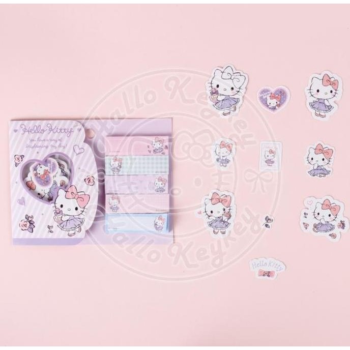 

set sticky note strip dan stiker hello kitty original sanrio SS