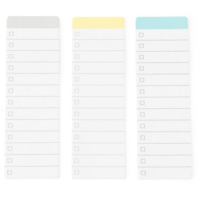 

MUJI - Checklist Sticky Note 3colors 10s.each 30sheets || Kertas Catat SS