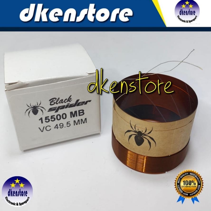 Spool Speaker 49.5mm blackspider BS15500 MB 49,5mm black spider BS 15500 49.5 ORI ASLI DiM