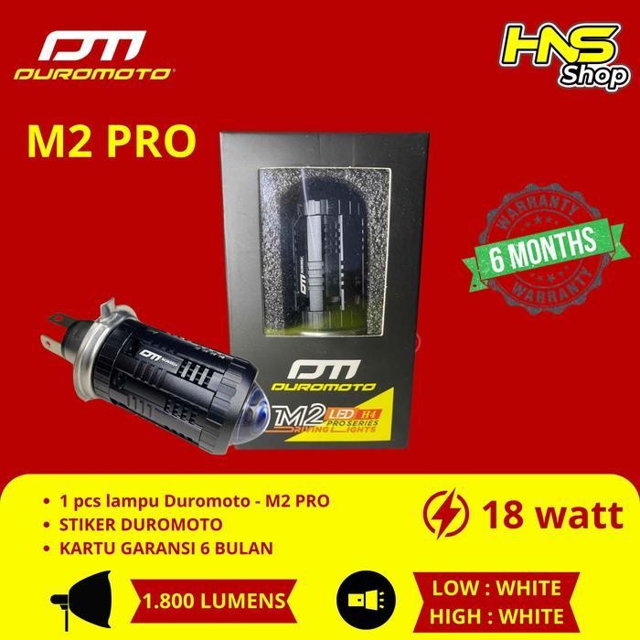 Duromoto M2 Pro Series 18 Watt Lampu Led H4 Lampu Tembak Projector New Original Dan Terpercaya
