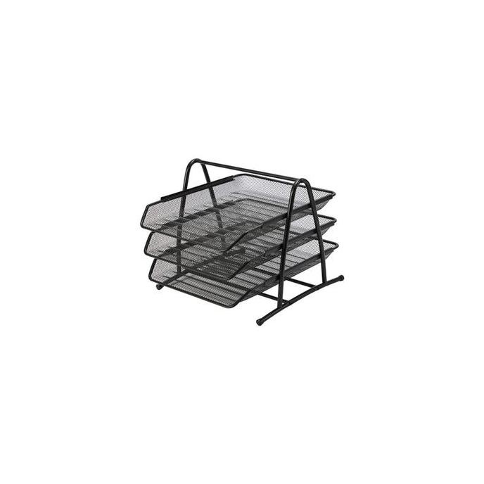 

Bantex File Tray / Rak Kertas Susun Material Mesh Baja Jaring 3 Tingkat BJ7833 Penyimpanan GM
