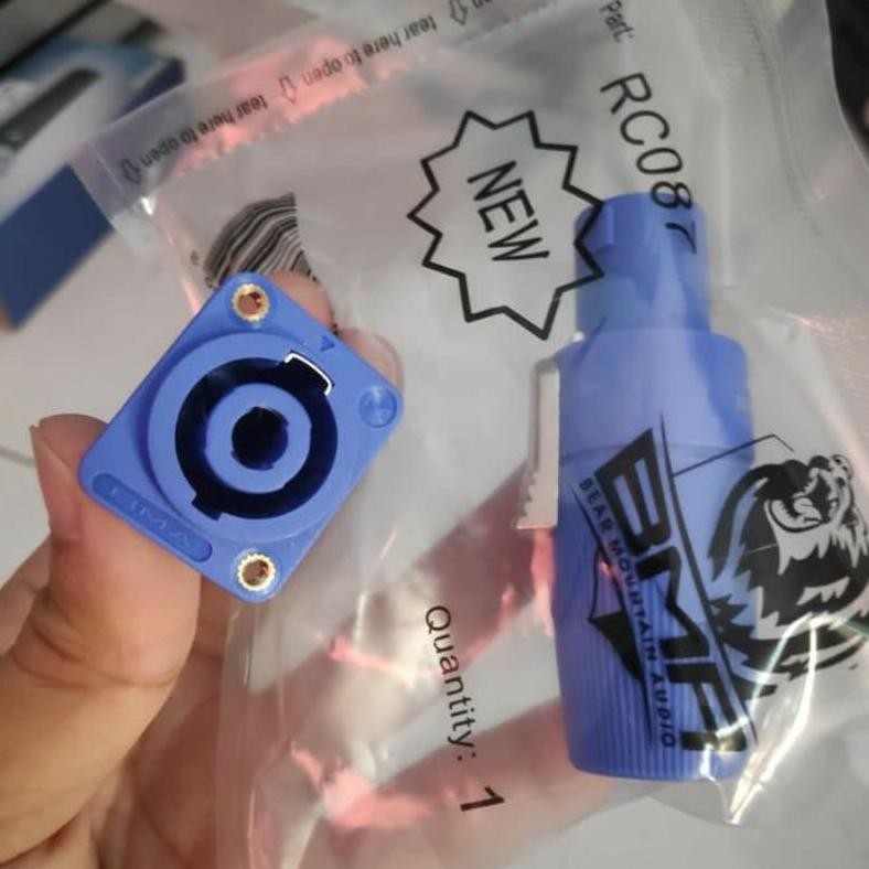 satu set jack jek speakon BMA dan socket soket spikon BMA origina DiM