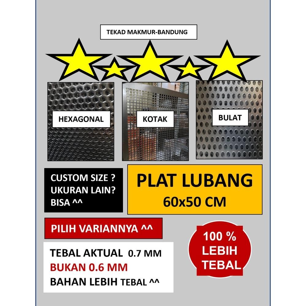 Plat 60x50 - Plat Besi Ram Speaker -  Ram Grill Plat Lubang - Ram Grill Box Sound DiM