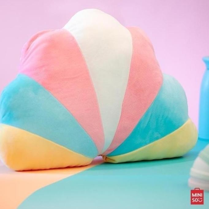 NEW Boneka Bantal Kerang - MINISO summer rainbow series plus pillow(shell) READY