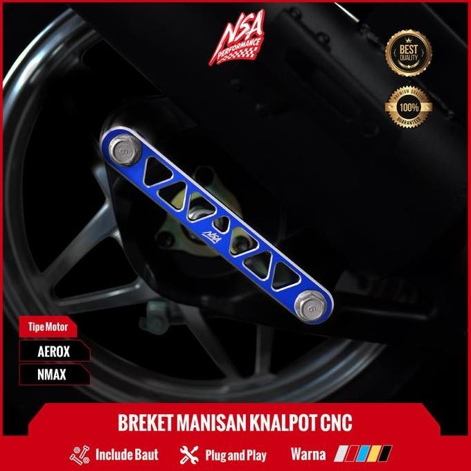 Nsa Bracket Dudukan Knalpot Nmax Aerox Cnc Aluminium Sporty Termurah
