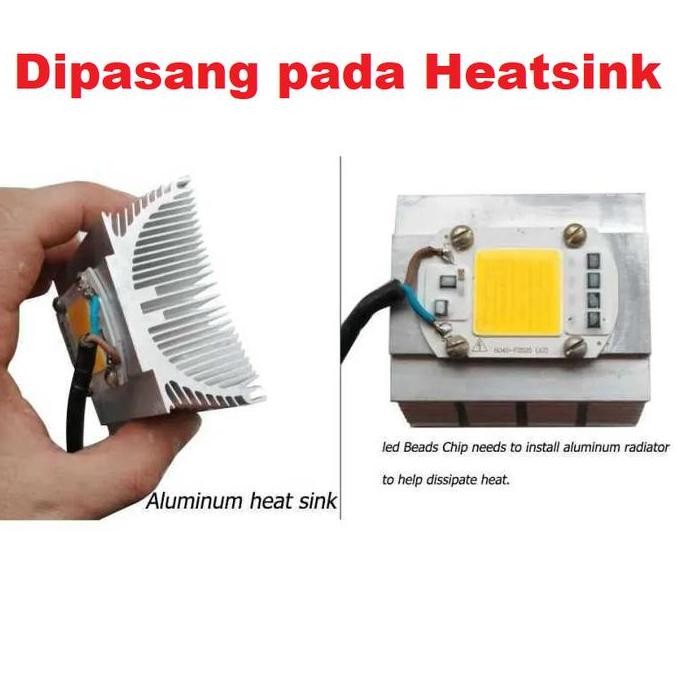 MODUL LAMPU SOROT LISTRIK LED COB AC WHITE/WARM 12W-50W PCB ALUMINIUM