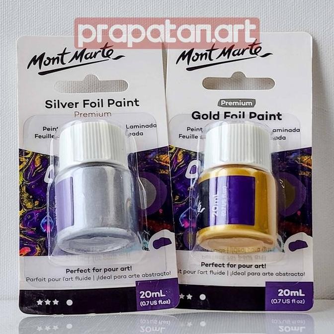 

TERBARU Mont Marte Gold Silver Foil Paint 20ml | Pouring Acrylic HOT SALE!