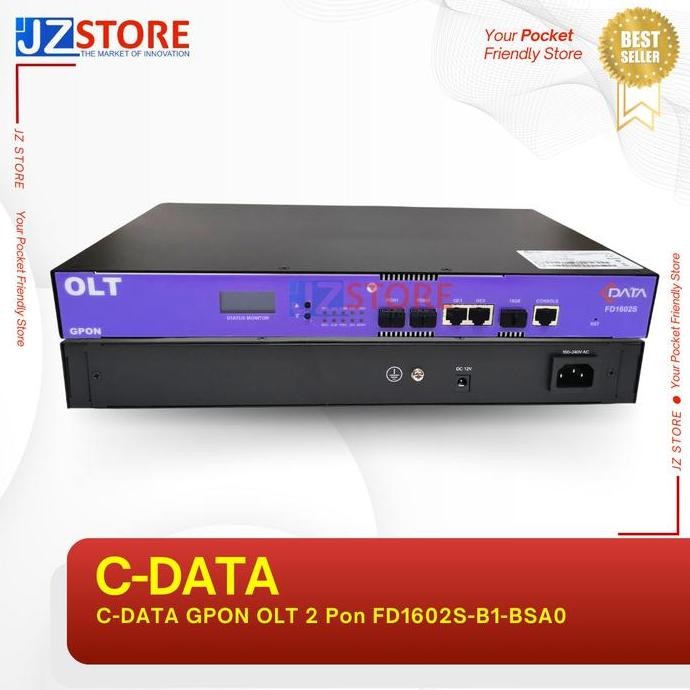 C-Data Gpon Olt 2 Pon Fd1602S-B1-Bsa0 New Stok
