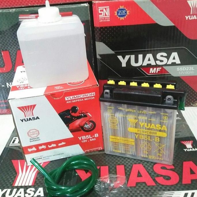 Produk Baru Aki Motor Basah Yuasa YB5LB Original Mio Jupiter Z Vega R ZR 5AH