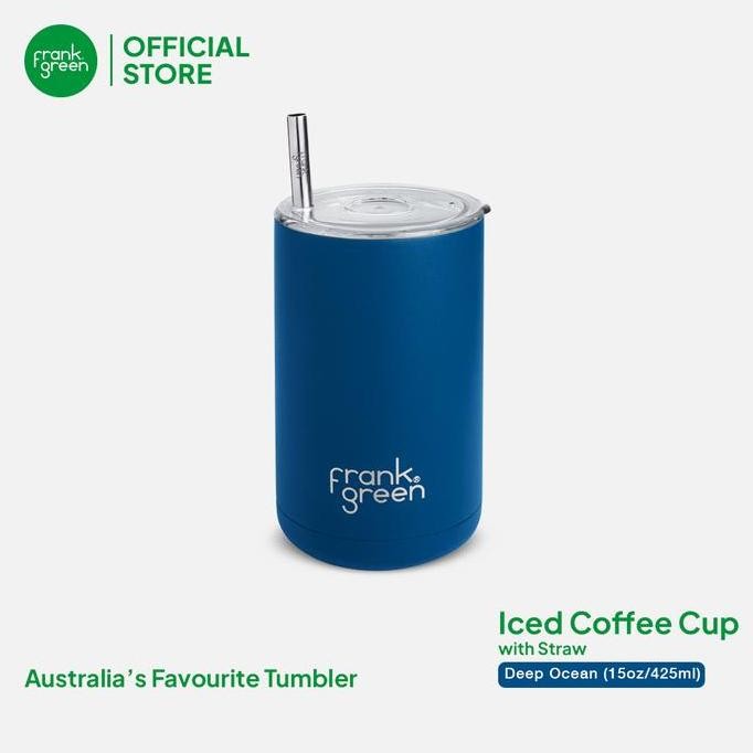 frank green Iced Coffe Cup with Straw - 425ml (15oz) BS