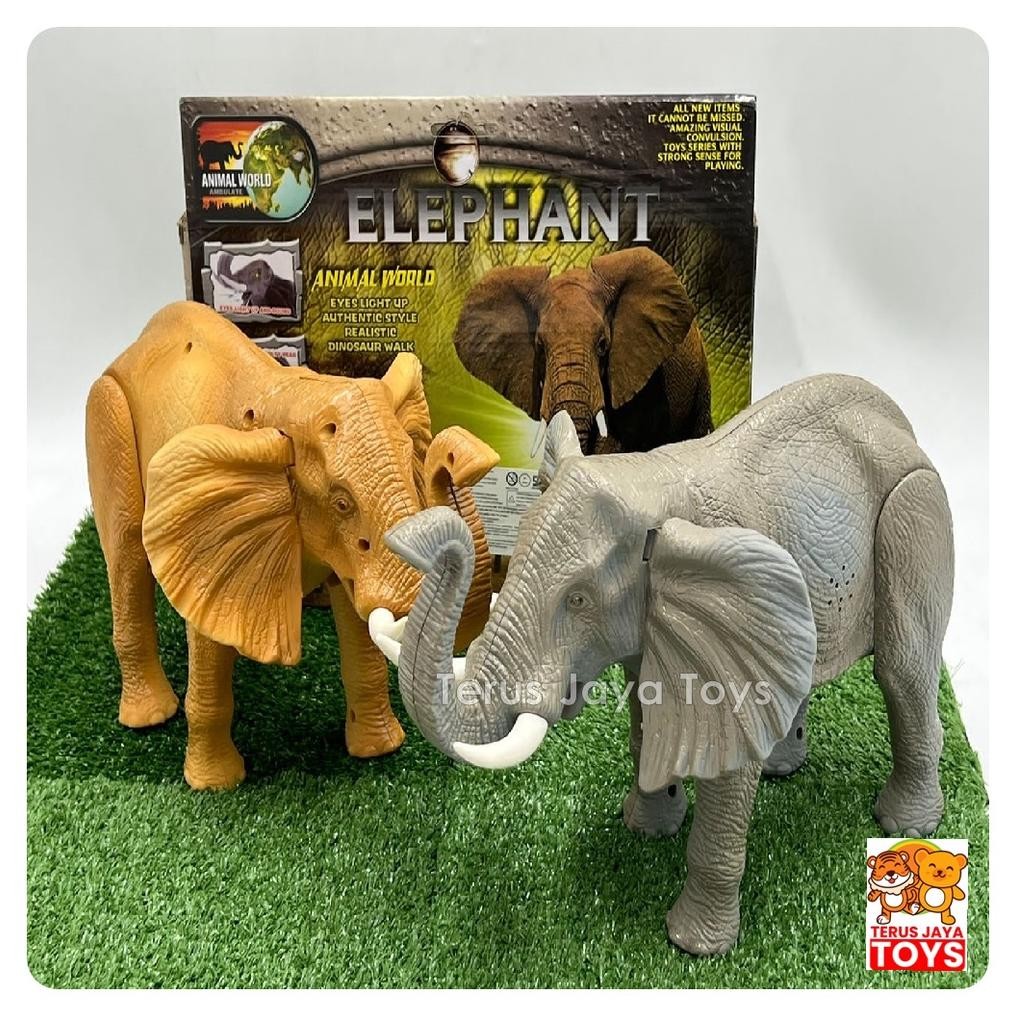 Mainan Gajah Baterai Elephant Besar - Gajah Berjalan DiM
