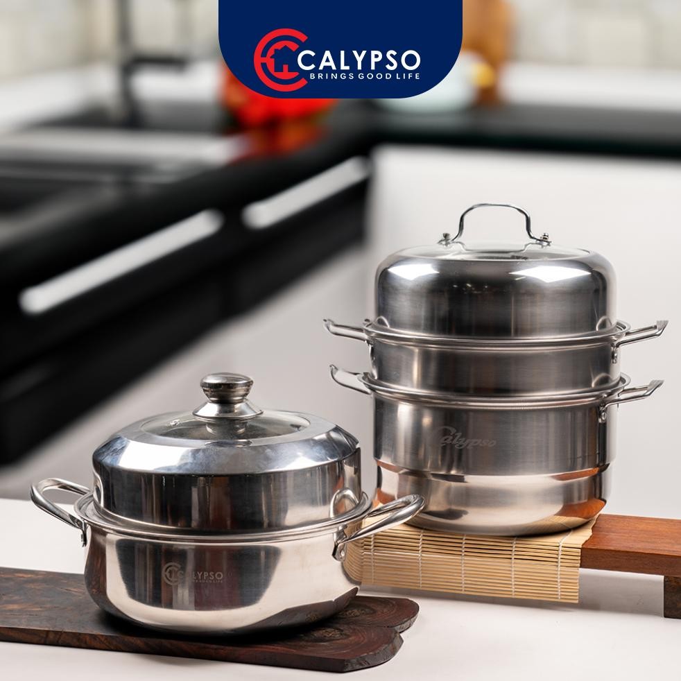 Terlaris Calypso Calypso Panci Steamer Kukus Panci Serbaguna Steamer Pot 28-30Cm Stainless Steel