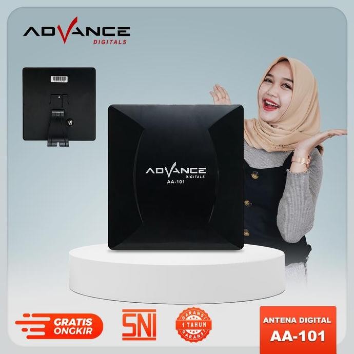 ASLI ADVANCE ANTENA TV DIGITAL AA-101 INDOOR OUTDOOR + KABEL UNTUK TV LED & TABUNG