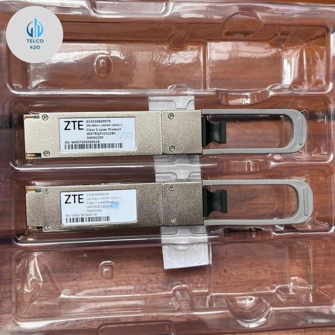 Qsfp28 100G Zr4 1310Nm 80Km Lc Duplex Singlemode Zte New Stok