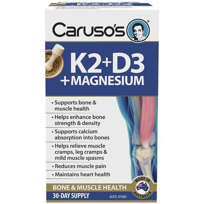 Carusos Vitamin K2 + D3 + Magnesium 30 Tablets