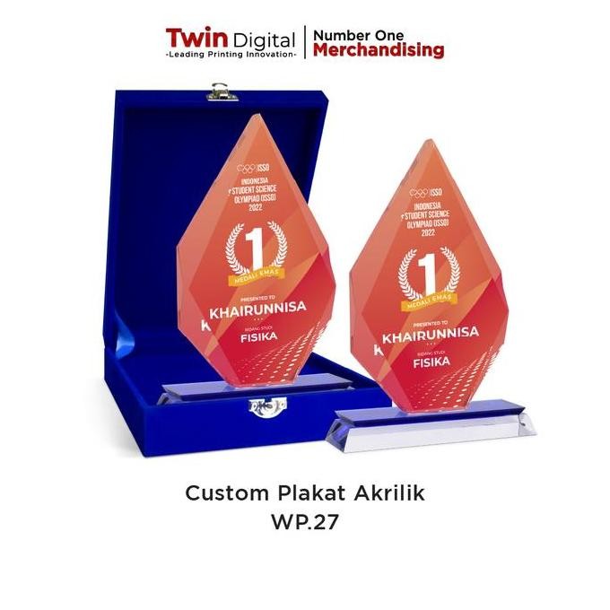 

Plakat Akrilik Premium Piagam Penghargaan Tropi Wisuda - Plakat WP.27 ea