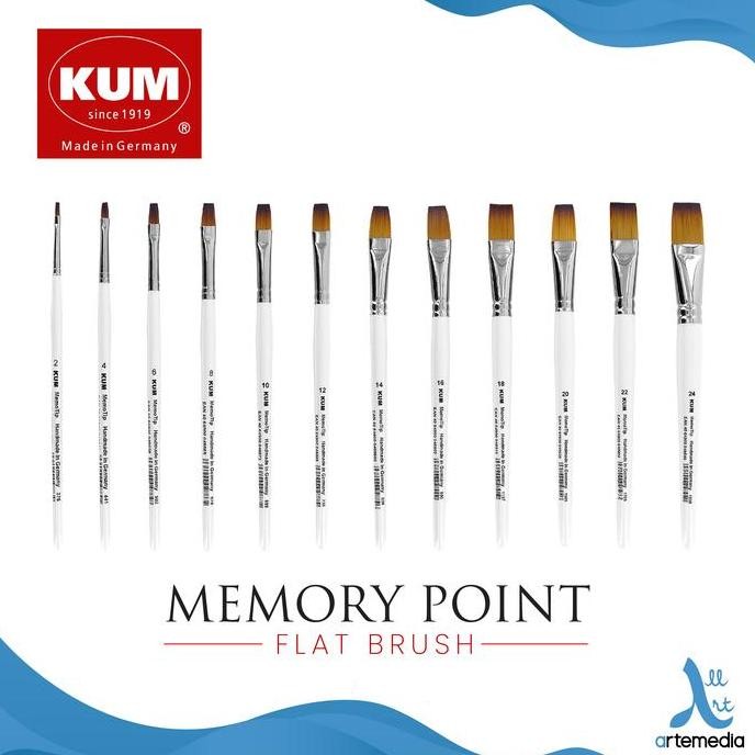

Promo Kuas Kum Memory Point Flat - Synthetic Brush Gagang Pendek Cat Air