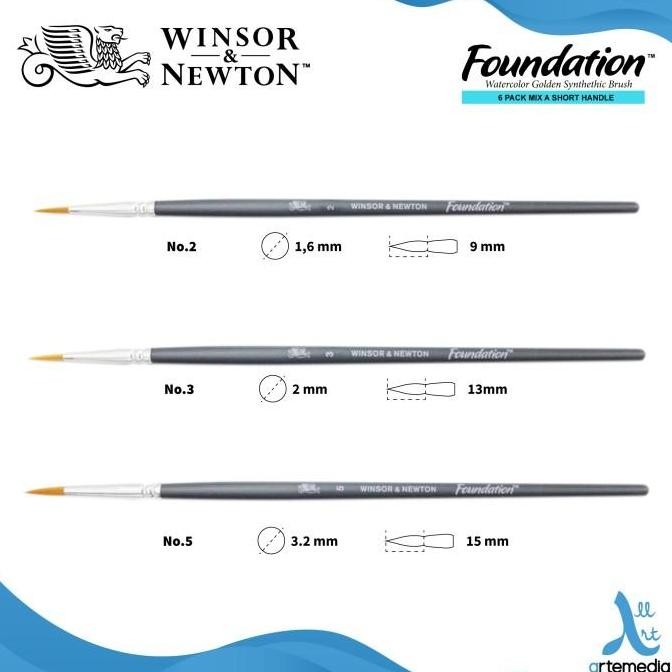 

Promo Kuas Lukis Winsor & Newton Foundation Set 6 Mix A Golden Brush Sh
