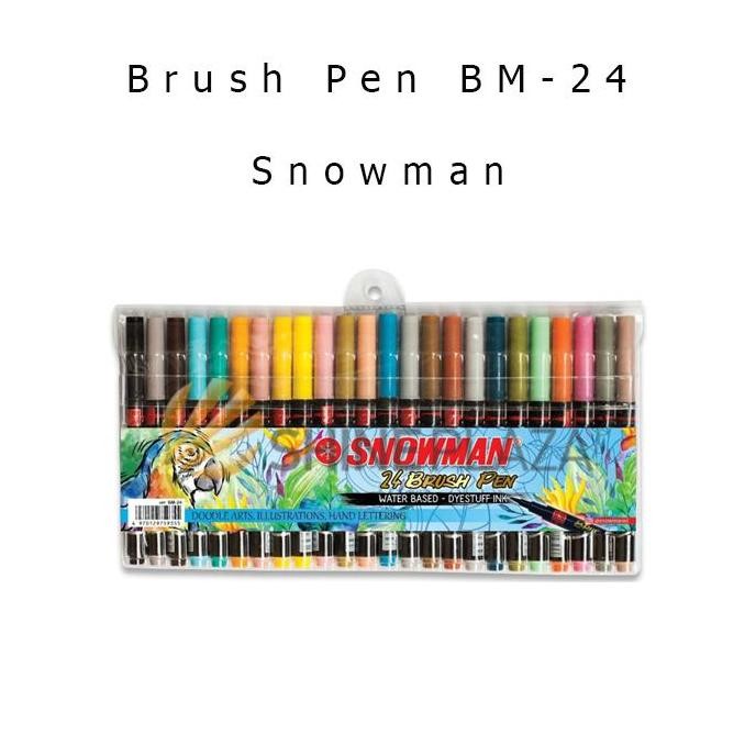 

Promo Snowman Brush Pen Set 24 Warna Bm-24 - Spidol Kuas Warna Watercolor