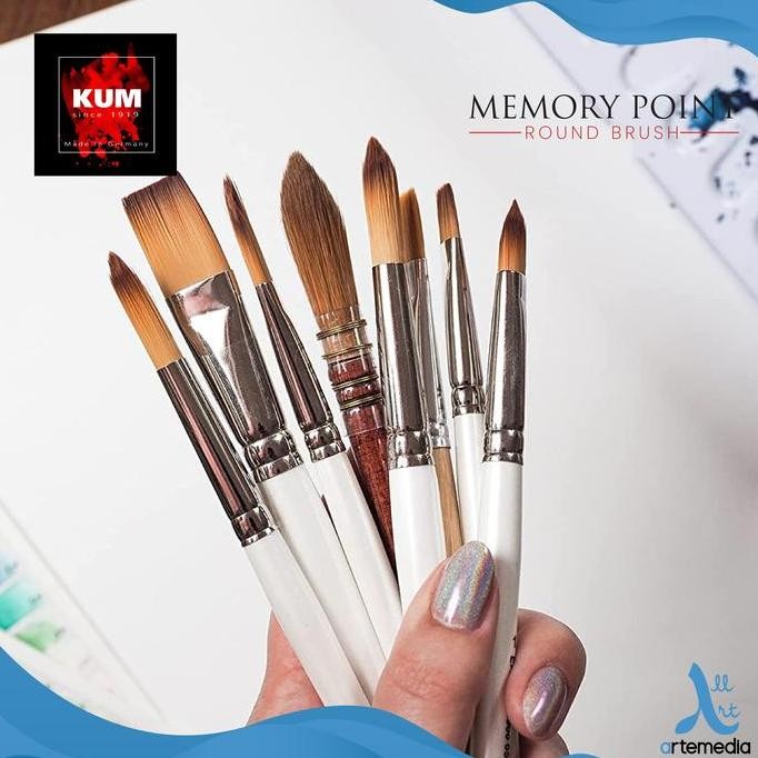 

Promo Kum Memory Point Round Brush - Kuas Lukis Sintetis Handle Pendek Presisi