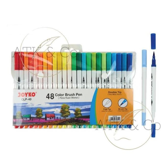 

Promo Joyko Color Brush Pen Set Clp-40 - Spidol Kuas Warna 48 Warna
