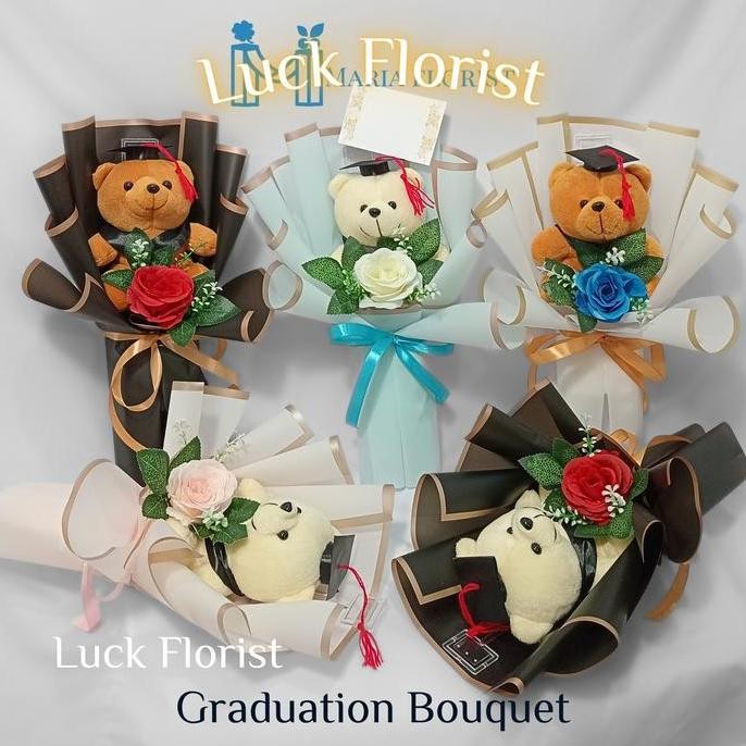Buket wisuda/buket bunga wisuda/buket boneka wisuda bunga rose palsu GM