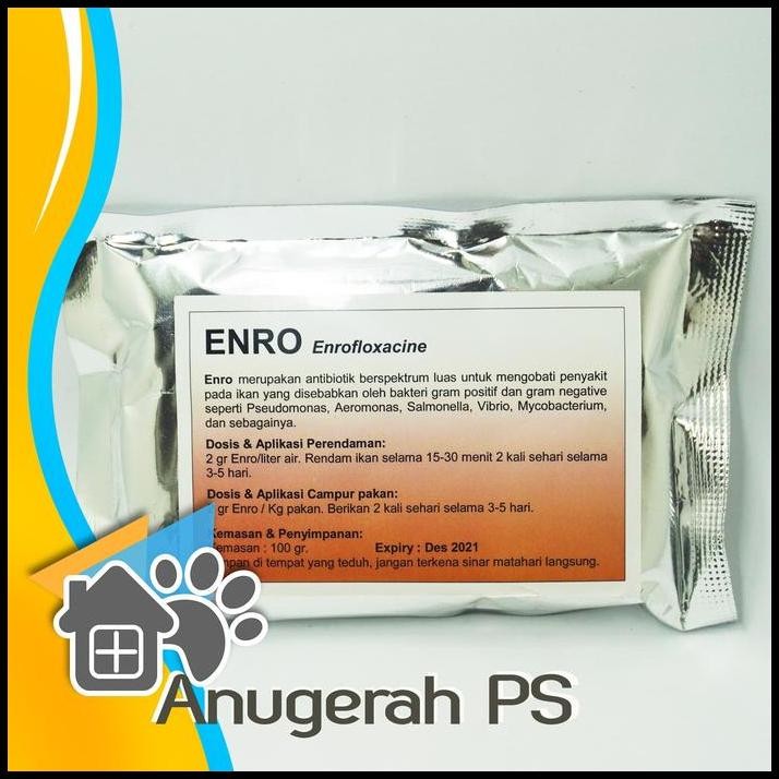 Enro Obat Antibiotik Ikan 100 gram