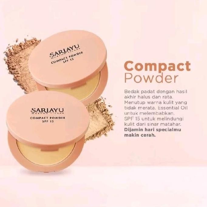 SIAP KIRIM SARIAYU COMPACT POWDER SPF 15 - BEDAK PADAT WAJAH NATURAL INDONESIA ORIGINAL