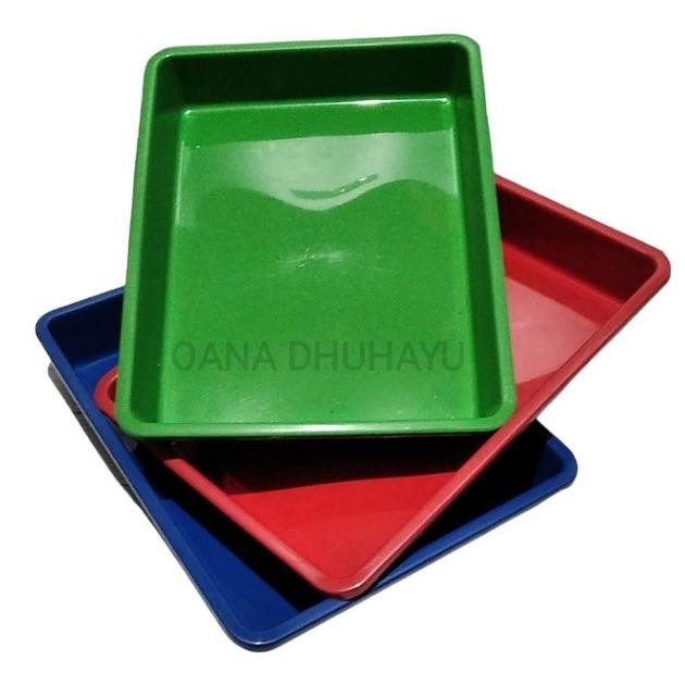 Nampan Kotak Plastik  1 Lusin Nampan Saji Nampan Plastik Baki Kotak