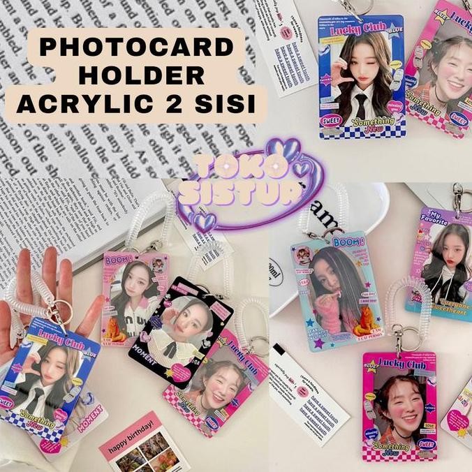 

ready stock !!! CAHOL TEXT CUTE ACRYLIC 2 SISI/2 SIDE AKRILIK Photocard Holder 2 sisi 2 side kpop Transparent Clear Acrylic Id Card Acrylic Frame Bingkai foto cahol termurah