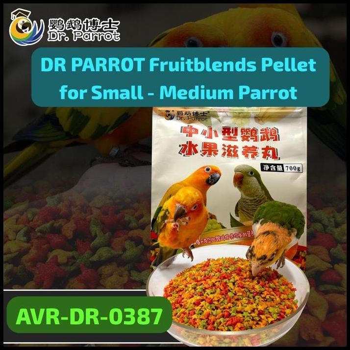 Dr. Parrot FruitBlend size M for Small - Medium Parrot FALK YSC CONURE IRN MONK 700 gram AVR-DR-0387